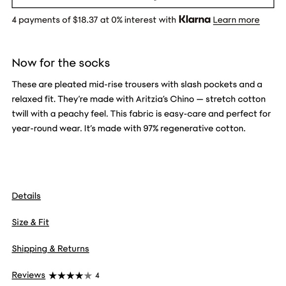 Aritzia carrot chino pants - Picture 6 of 10